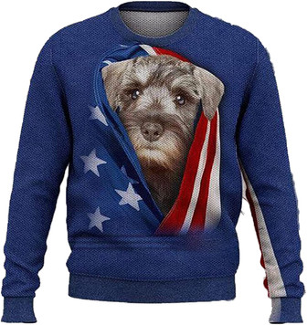 Loyal Pet Dog Christmas Sweaters for Women - Mens Sweater Winter Holiday Crew Neck Shirt21 Schnauzer07 - Thegiftio UK