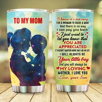 Mothers Day Gifts, To My Mom Tumbler, Mother Mama Mom Gifts on Christmas Birthday, Birthday Gifts for Mom from Son 20oz Stainless Steel Tumbler Cup with Lid Cold & Hot Water Coffee - Thegiftio UK