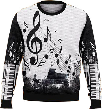 Music Instrument Lovers Christmas Sweaters for Women - Mens Sweater Winter Holiday Crew Neck Shirt27 - Thegiftio UK