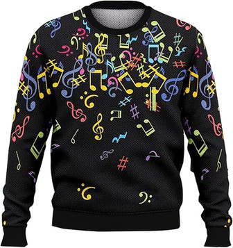 Music Instrument Lovers Christmas Sweaters for Women - Mens Sweater Winter Holiday Crew Neck Shirt27 Music01 - Thegiftio UK