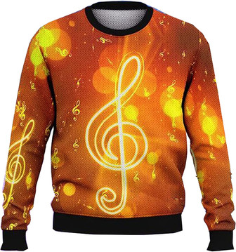 Music Instrument Lovers Christmas Sweaters for Women - Mens Sweater Winter Holiday Crew Neck Shirt27 Music07 - Thegiftio UK