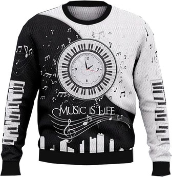 Music Instrument Lovers Christmas Sweaters for Women - Mens Sweater Winter Holiday Crew Neck Shirt27 Piano10 - Thegiftio UK