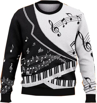 Music Instrument Lovers Christmas Sweaters for Women - Mens Sweater Winter Holiday Crew Neck Shirt27 Piano11 - Thegiftio UK