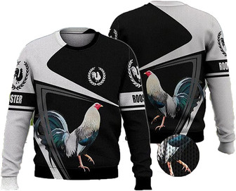 Rooster Chicken Farm Christmas Sweaters for Women - Mens Sweater Winter Holiday Crew Neck Shirt24 Rooster01 - Thegiftio UK