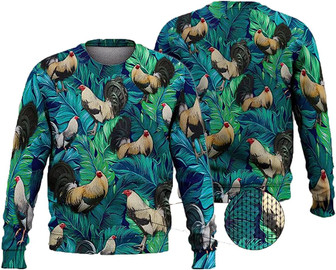 Rooster Chicken Farm Christmas Sweaters for Women - Mens Sweater Winter Holiday Crew Neck Shirt24 Rooster02 - Thegiftio UK