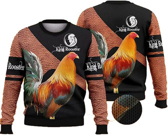 Rooster Chicken Farm Christmas Sweaters for Women - Mens Sweater Winter Holiday Crew Neck Shirt24 - Thegiftio UK