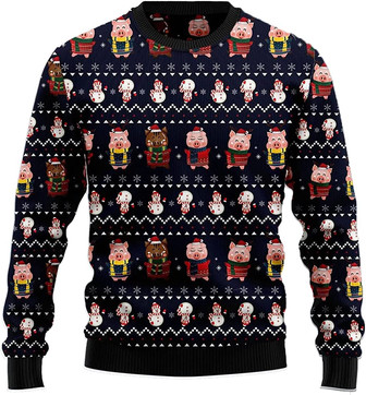 Ugly Christmas Sweaters for Women - Cute Guinea Pig Mens Sweater Xmas Holiday Crew Neck Shirt49 Pig05 - Thegiftio UK