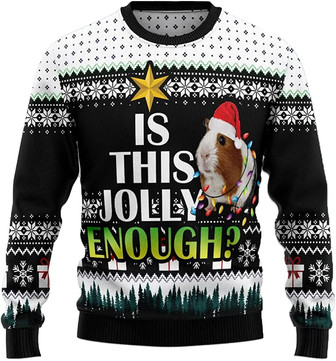 Ugly Christmas Sweaters for Women - Cute Guinea Pig Mens Sweater Xmas Holiday Crew Neck Shirt49 Pig08 - Thegiftio UK