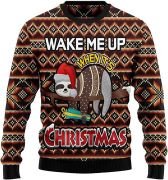 Ugly Christmas Sweaters for Women - Cute Lazy Sloth Christmas Mens Sweater Xmas Holiday Crew Neck Shirt56 Sloth05 - Thegiftio UK