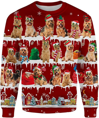 Ugly Christmas Sweaters for Women - Dog Family Snow Christmas Mens Sweater Xmas Holiday Crew Neck Shirt68 Australian05 - Thegiftio UK