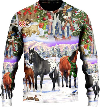 Ugly Christmas Sweaters for Women - Farm Merry Xmas Holiday Mens Sweater Xmas Holiday Crew Neck Shirt74 - Thegiftio UK