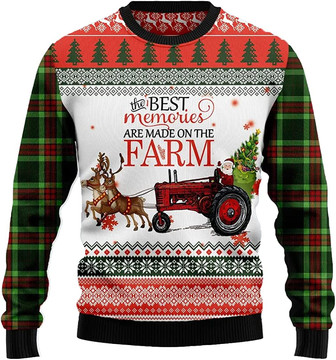 Ugly Christmas Sweaters for Women - Farm Merry Xmas Holiday Mens Sweater Xmas Holiday Crew Neck Shirt74 Farm04 - Thegiftio UK