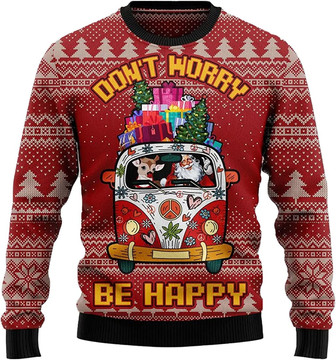 Ugly Christmas Sweaters for Women - Hippe Merry Christmas Mens Sweater Xmas Holiday Crew Neck Shirt78 Hippie01 - Thegiftio UK