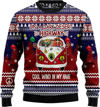Ugly Christmas Sweaters for Women - Hippe Merry Christmas Mens Sweater Xmas Holiday Crew Neck Shirt78 Hippie03 - Thegiftio UK