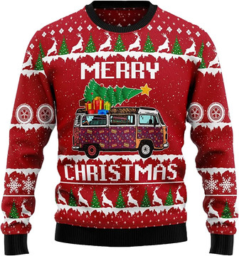 Ugly Christmas Sweaters for Women - Hippe Merry Christmas Mens Sweater Xmas Holiday Crew Neck Shirt78 - Thegiftio UK