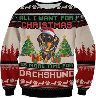 Ugly Christmas Sweaters for Women - Light Pet Christmas Mens Sweater Xmas Holiday Crew Neck Shirt67 - Thegiftio UK