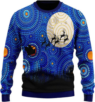 Ugly Christmas Sweaters for Women - Love Reindeer Christmas Mens Sweater Xmas Holiday Crew Neck Shirt63 - Thegiftio UK