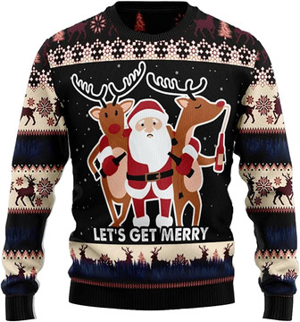 Ugly Christmas Sweaters for Women - Love Reindeer Christmas Mens Sweater Xmas Holiday Crew Neck Shirt63 Reindeer09 - Thegiftio UK