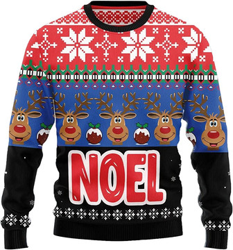 Ugly Christmas Sweaters for Women - Love Reindeer Christmas Mens Sweater Xmas Holiday Crew Neck Shirt63 Reindeer10 - Thegiftio UK