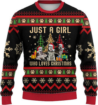 Ugly Christmas Sweaters for Women - Family Pet Dog Love Christmas Mens Sweater Xmas Holiday Crew Neck Shirt90 Husky04 - Thegiftio UK