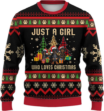 Ugly Christmas Sweaters for Women - Family Pet Dog Love Christmas Mens Sweater Xmas Holiday Crew Neck Shirt90 - Thegiftio UK