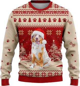 Ugly Christmas Sweaters for Women - Pet Christmas Winter Mens Sweater Xmas Holiday Crew Neck Shirt80 Aus01 - Thegiftio UK