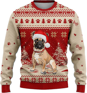 Ugly Christmas Sweaters for Women - Pet Christmas Winter Mens Sweater Xmas Holiday Crew Neck Shirt80 - Thegiftio UK