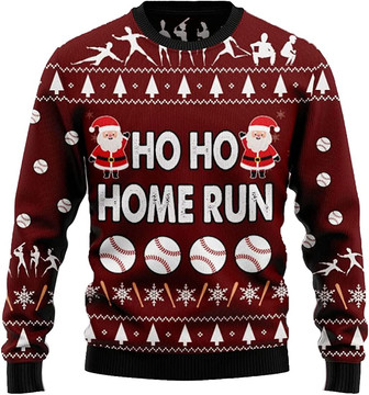 Ugly Christmas Sweaters for Women - Play Baseball Sport Xmas Mens Sweater Xmas Holiday Crew Neck Shirt70 Baseball02 - Thegiftio UK