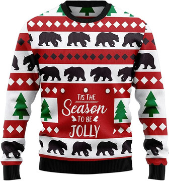 Ugly Christmas Sweaters for Women - Polar Bear Christmas Mens Sweater Xmas Holiday Crew Neck Shirt55 Bear04 - Thegiftio UK