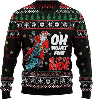 Ugly Christmas Sweaters for Women - Santa Claus Play Sports Mens Sweater Xmas Holiday Crew Neck Shirt62 Santa05 - Thegiftio UK