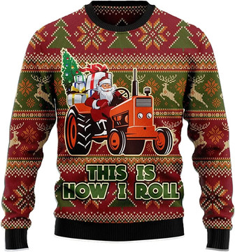 Ugly Christmas Sweaters for Women - Santa Claus Sports Mens Sweater Xmas Holiday Crew Neck Shirt61 Santa07 - Thegiftio UK