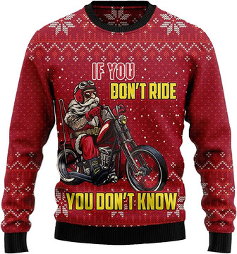 Ugly Christmas Sweaters for Women - Santa Claus Sports Mens Sweater Xmas Holiday Crew Neck Shirt61 Santa08 - Thegiftio UK
