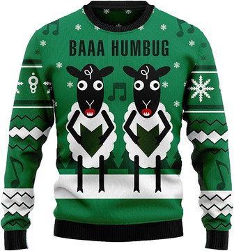 Ugly Christmas Sweaters for Women - Funny Sheep Xmas Mens Sweater Xmas Holiday Crew Neck Shirt50 Sheep01 - Thegiftio UK