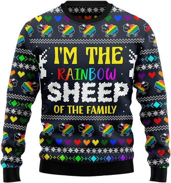 Ugly Christmas Sweaters for Women - Funny Sheep Xmas Mens Sweater Xmas Holiday Crew Neck Shirt50 Sheep02 - Thegiftio UK