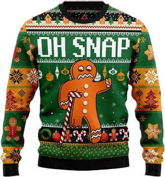 Ugly Christmas Sweaters for Women - Sweet Gingerbread Xmas Mens Sweater Xmas Holiday Crew Neck Shirt65 Gingerbread05 - Thegiftio UK