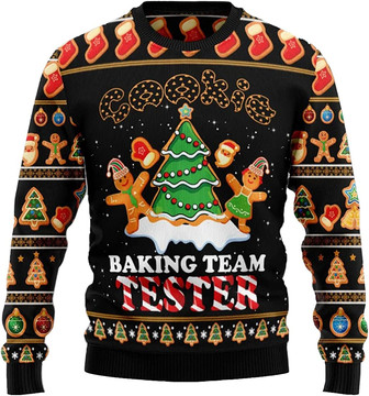 Ugly Christmas Sweaters for Women - Sweet Gingerbread Xmas Mens Sweater Xmas Holiday Crew Neck Shirt65 Gingerbread07 - Thegiftio UK
