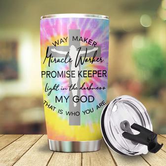 Waymaker Miracle Worker Promise Keeper My God Bible Tumbler-Christian Gifts for Women Mom Wife, Christmas Gifts, Birthday gifts for Women Mom Wife Mama, 20oz Stainless Steel Tumbler Cup with Lid - Thegiftio UK