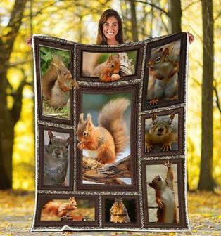 3D Squirrels Blanket Gift For Squirrel Lovers Birthday Gift Home Decor Bedding Couch Sofa Soft and Comfy Cozy - Seseable