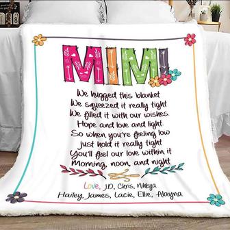 Christmas Gift For Grandma-Mimi Handdrawn Font-Personalized Mimi Blanket - Seseable