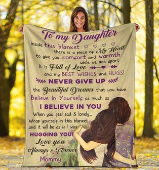 For My Daughter - Never Give Up -From Mom, Blanket - Seseable