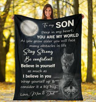 The Best Gift For Son - You Are My World - Blanket - Seseable