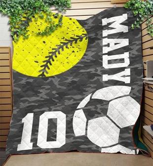 Blanket - Blankets Softball Football Blanket Gift For Christmas, Home Decor Bedding Couch | Seseable CA