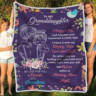 Blanket - To My Granddaughter Fleece Blanket | Gift for Granddaughter Gift For Christmas, Home Decor - Seseable