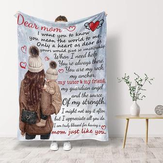 Blanket for Mother Day - Mom Blanket from Daughter, Son - Seseable