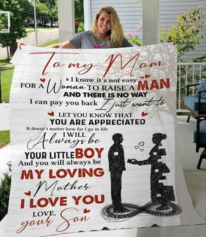 Blanket for Mother's Day - To my mom blanket for mom from son | Seseable CA