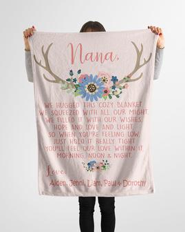 Christmas Gift For Grandma-Nana We Hugged This Cozy Gift Blanket For Nana Blanket - Seseable