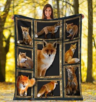 Fox Wild Animals For Fox Lover Fleece Blanket - Seseable