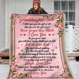 Gift Blanket For Granddaughter-Gift Of Life - Seseable