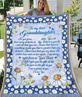 Gift Blanket For Granddaughter-Right There In Your Heart - Seseable
