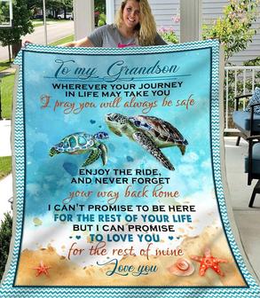 Gift Blanket For Grandson- You'Ll Always Be Safe - Seseable